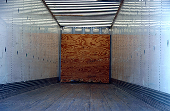 Dry van trailer used to transport packaged and palletized commercial freight