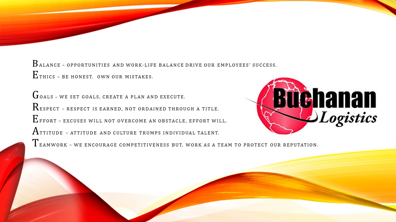 Buchanan Logistics - Be Great!