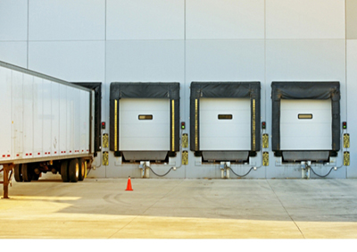 A Buchanan trailer docked and being loaded for delivery.