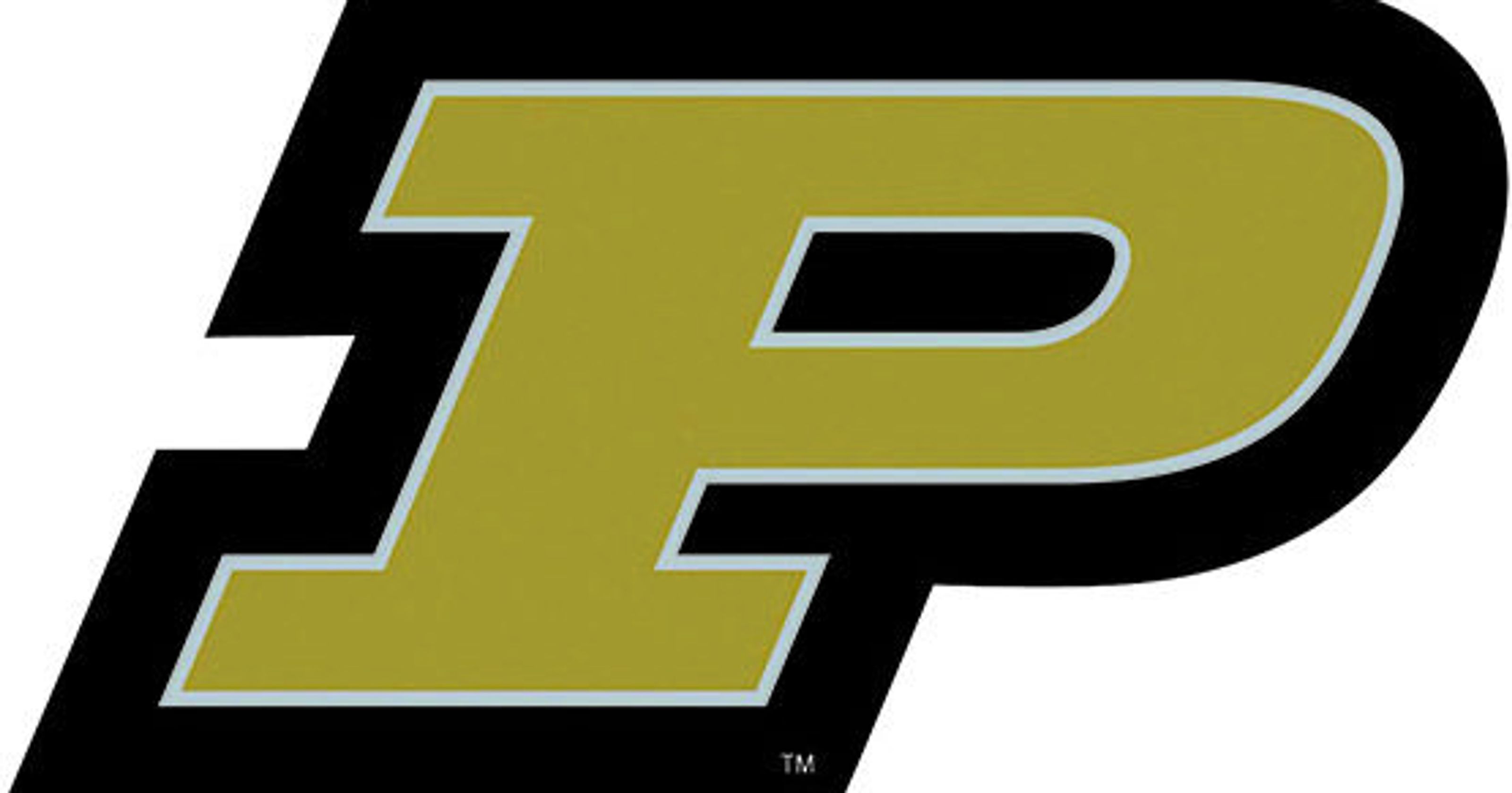 Purdue logo where Geary Buchanan talked with students.
