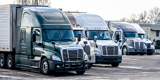 Truckload freight services transporting large shipments across logistics routes.