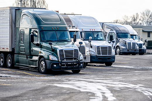 Truckload freight services transporting large shipments across logistics routes.