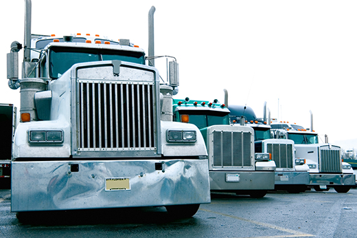 Reliable trucking carriers transporting freight across national shipping routes.