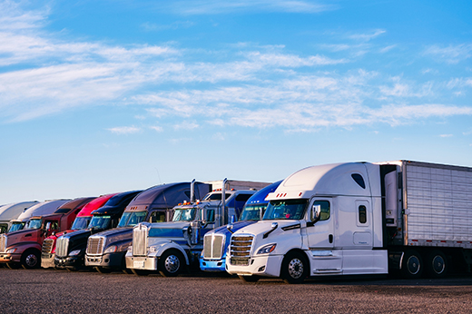 Trucking carrier network supporting freight transportation logistics.