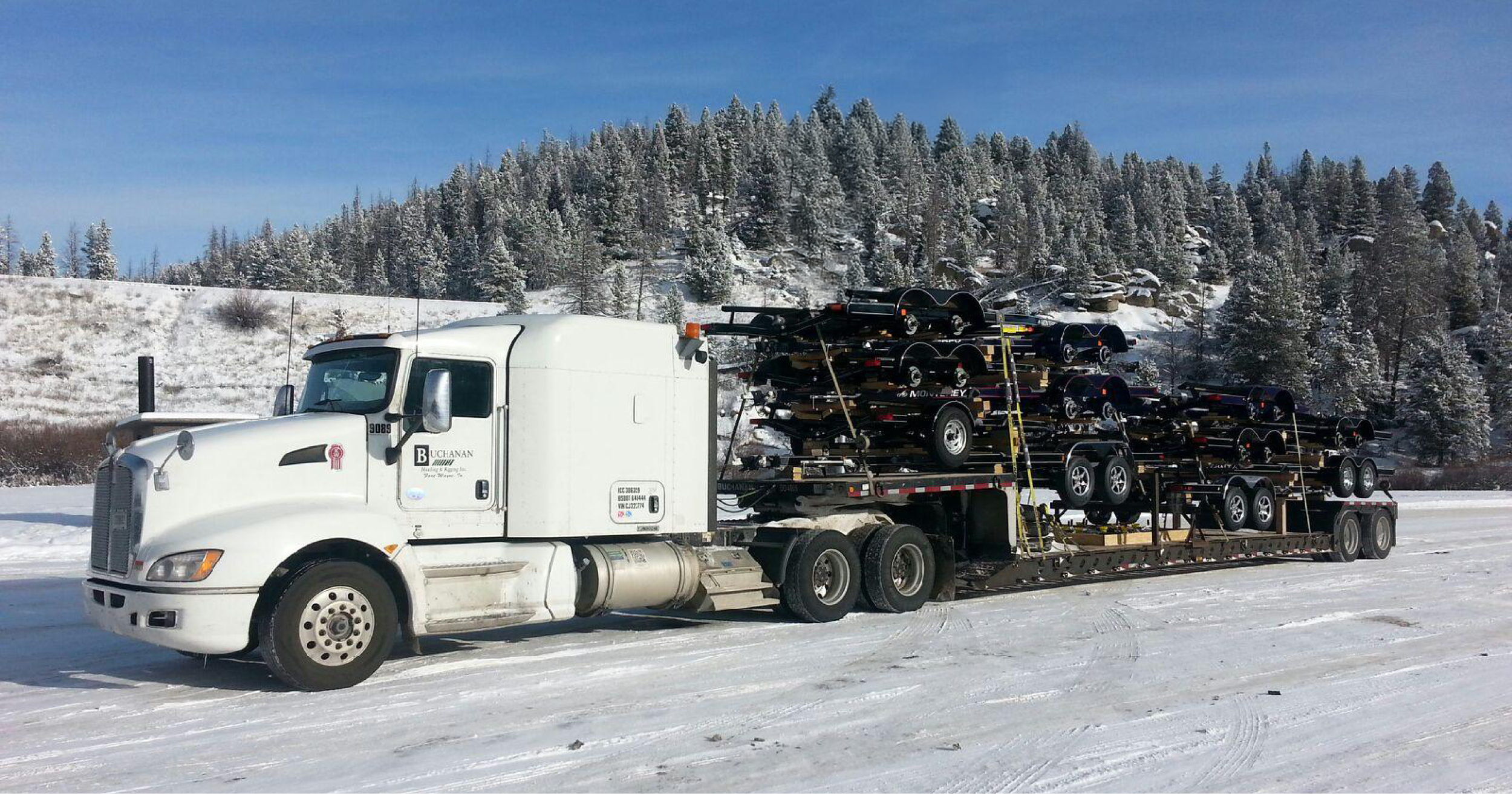 Buchanan Logistics Carrier transporting automotive parts to Canada.