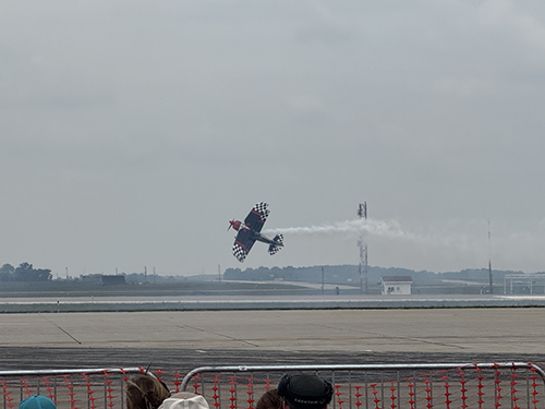 Trick flying seen by Buchanan employees at the Fort Wayne Air Show.