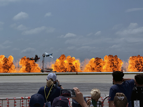 Pyrotechnics at the Fort Wayne Air Show