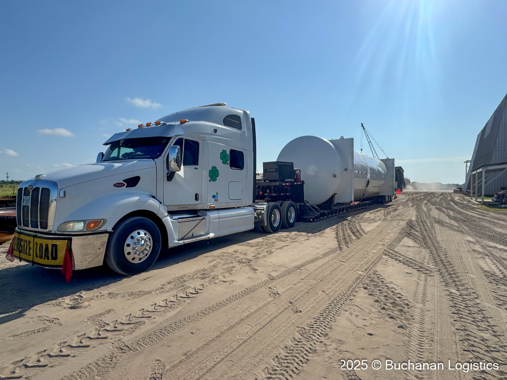 Oversized Aqueous Ammonia Storage Tank Transport