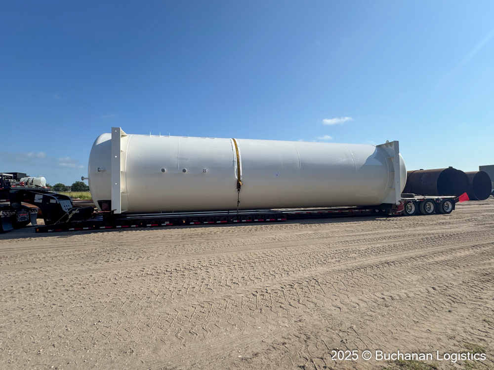 Oversized Aqueous Ammonia Storage Tank Transport