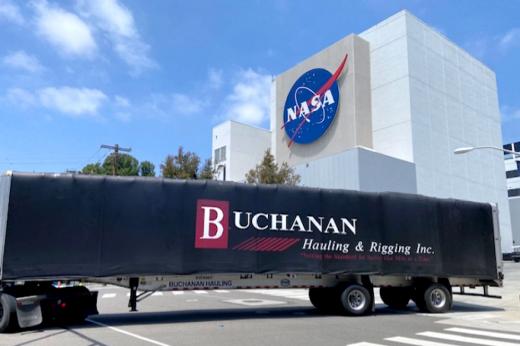 Buchanan Logistics transporting parts for NASA. Buchanan Logistics transporting parts for NASA.