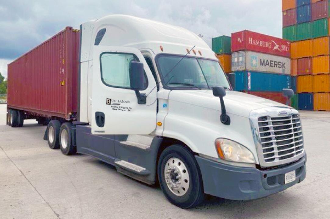 Buchanan Logistics will transport your drayage container from port to rail to store.