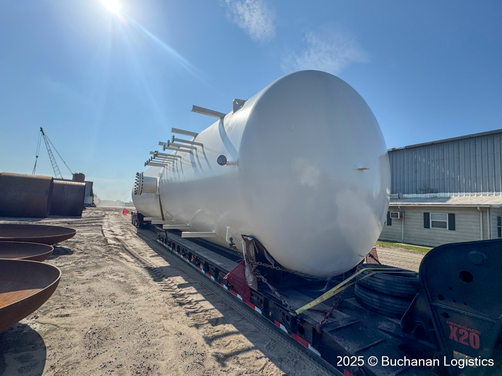 Oversized Aqueous Ammonia Storage Tank Transport