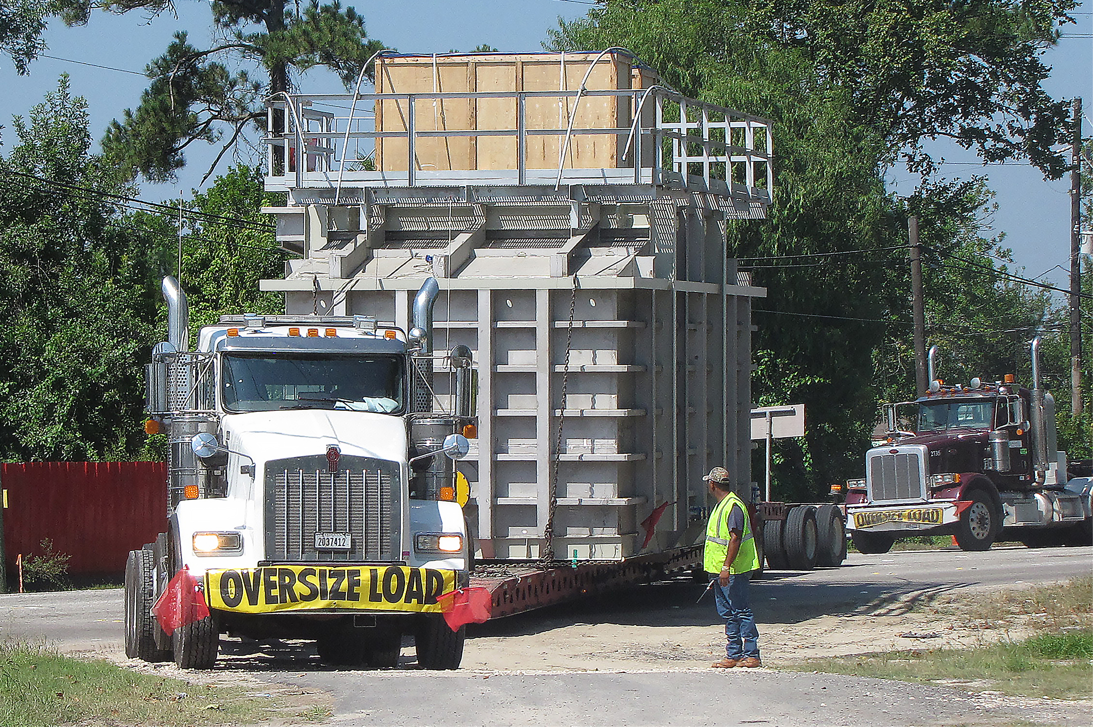 Buchanan team moving an oversized load