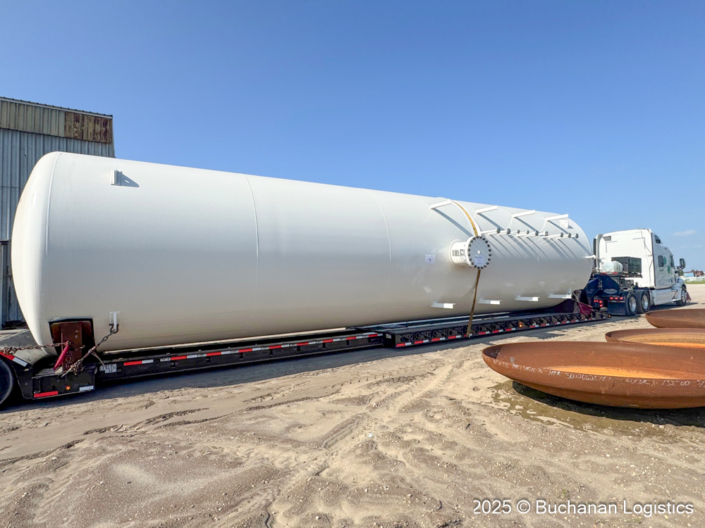 Oversized Aqueous Ammonia Storage Tank Transport