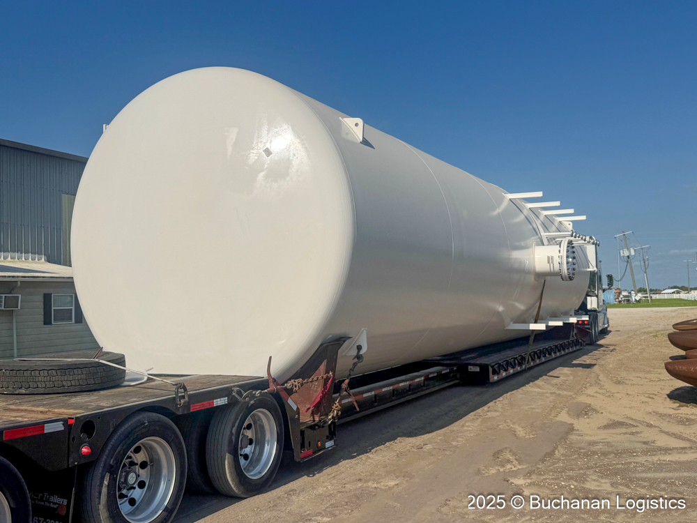 Oversized Aqueous Ammonia Storage Tank Transport