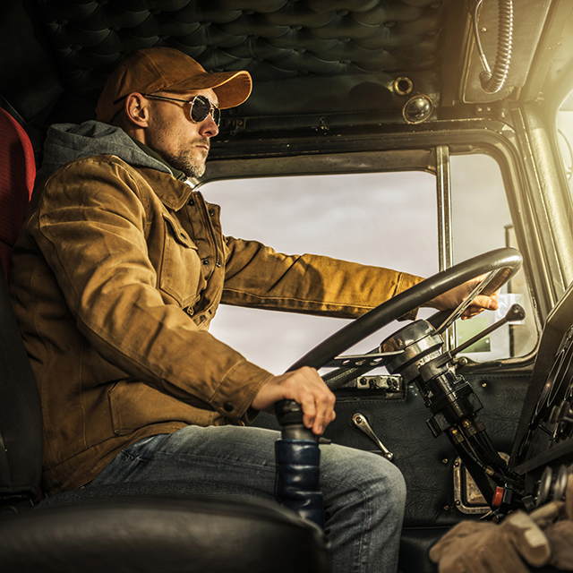 Driver heads out on the road after using a clean roadside inspection checklist.