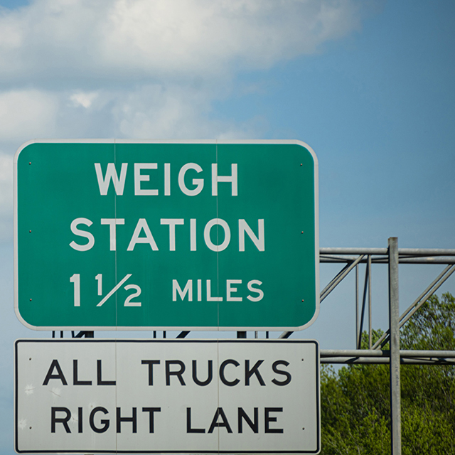 Some patrols will use weight stations to perform roadside inspections.