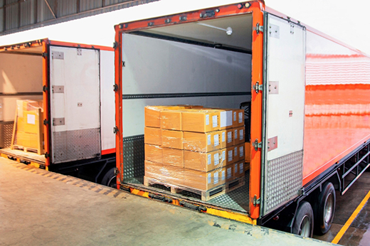 Commercial truck transporting truckload freight for businesses across the United States.